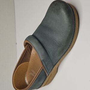 Dansko Single Clog Blue Leather Size 38